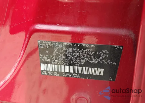 2014 Toyota Rav4 Xle z USA, uszkodzony, nr VIN 2T3WFREV9EW090995